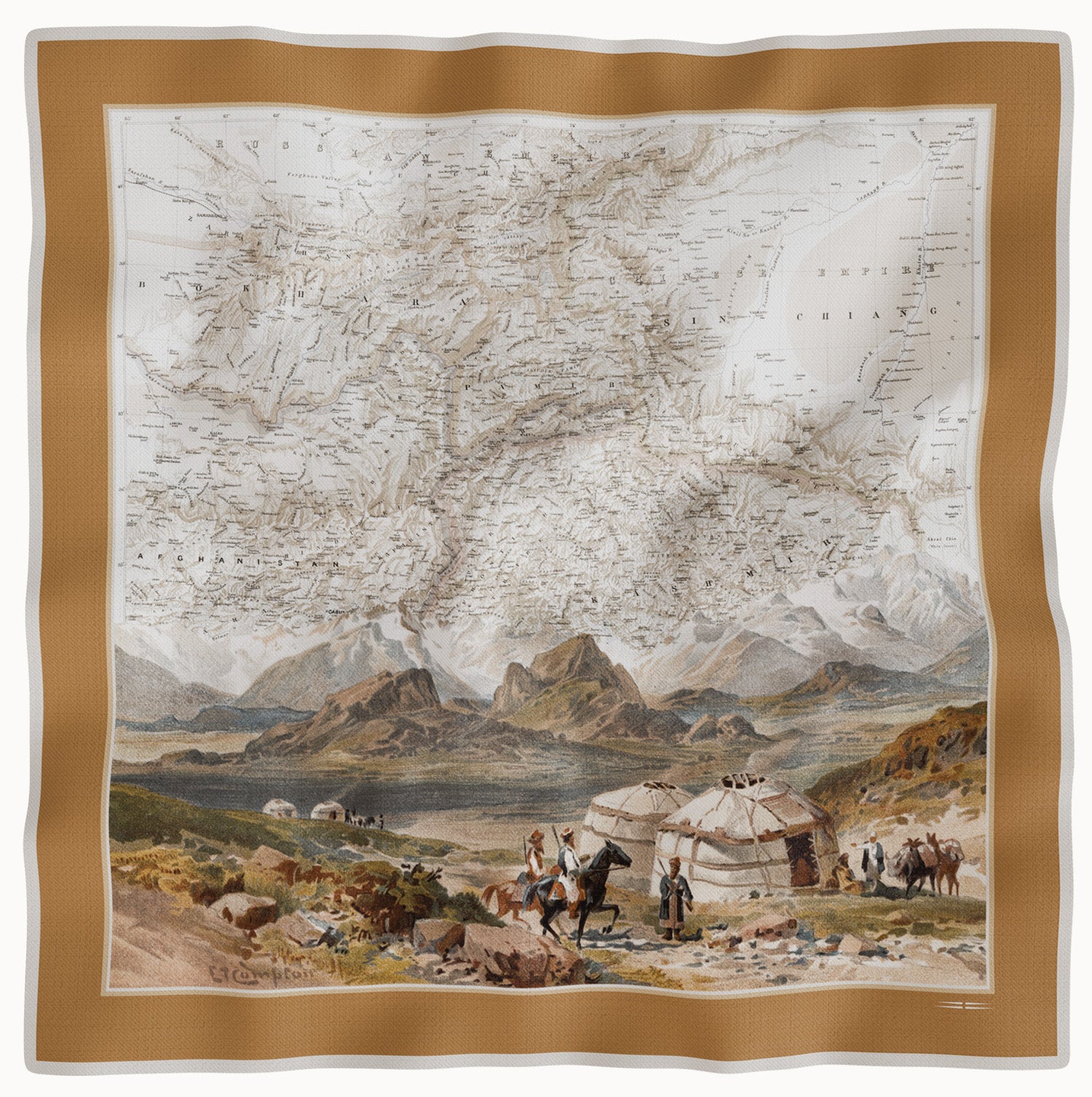 CASHMERE & SILK SCARF « SAGHAR »