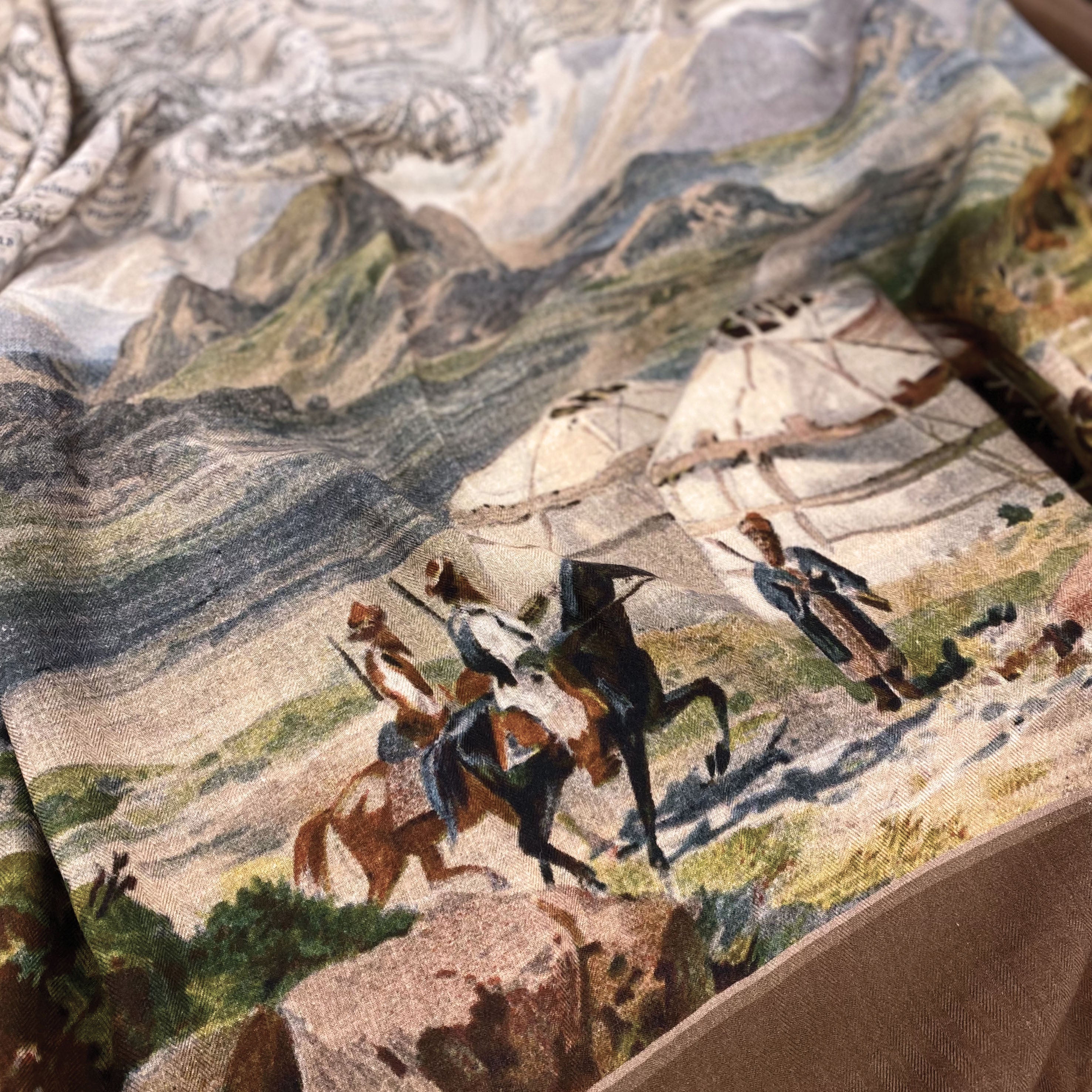 Maouli shawl silk and cashmere Saghar close-up